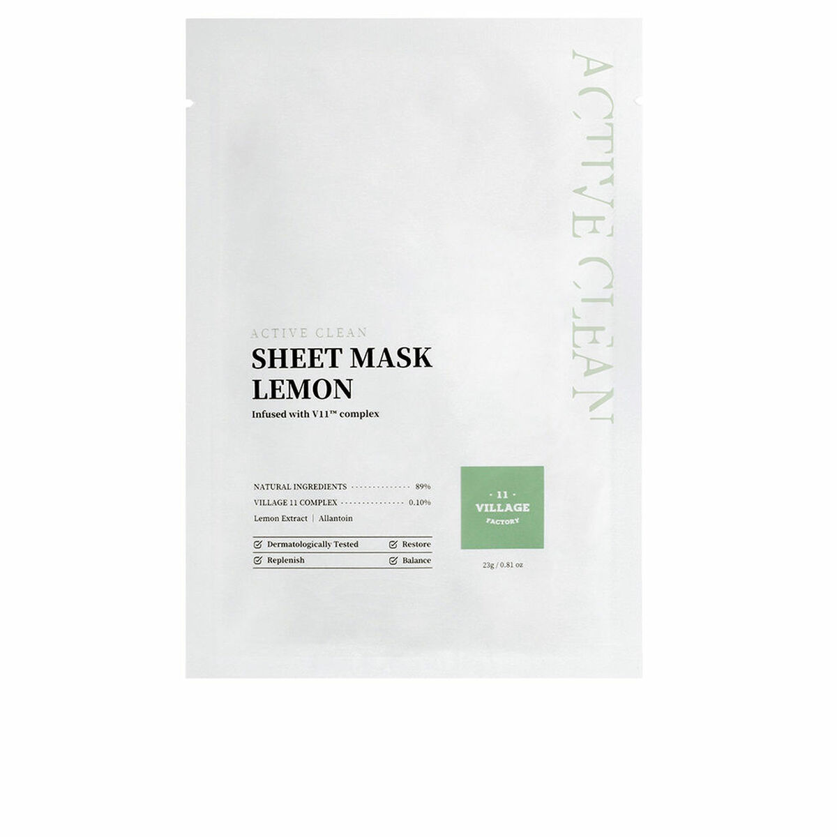 Näomask Village 11 Factory Active Clean Lemon 23 g